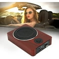 thumbnail image 1 of Car Under-Seat Active Subwoofer Power Amplifier Bass HiFi Slim Speaker, 8'' 600W Low Profile Under-Seat Active Powered Car Subwoofer for Car Boat RV ATV (Wood), 1 of 5