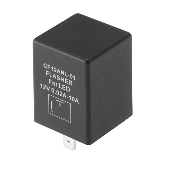 Car Unique Bargains Electronic LED Flasher Relay Fix CF12 2 Pin LED Turn Signal Light Blink Flash for Motorcycle