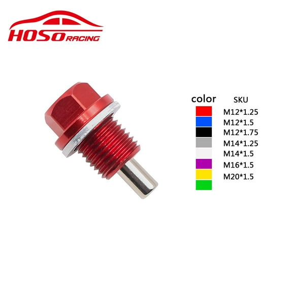 Car Universal Aluminum Alloy Magnetic Oil Draining Plug Oil Drain Screw Oil Pan Screw M121416182024