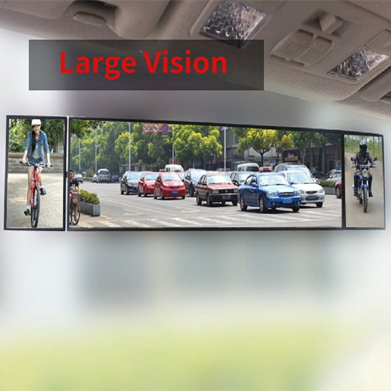 Car Universal Rear View Mirror Wide Angle Clipon Convex Curved Mirror