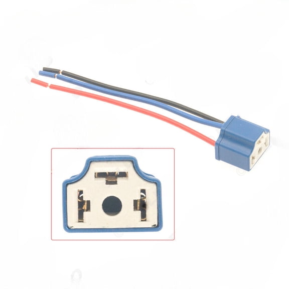 Car Universal  lamp holder H4-21 ceramic lamp holder wire headlight connector straight head tail wire plug adapter socket