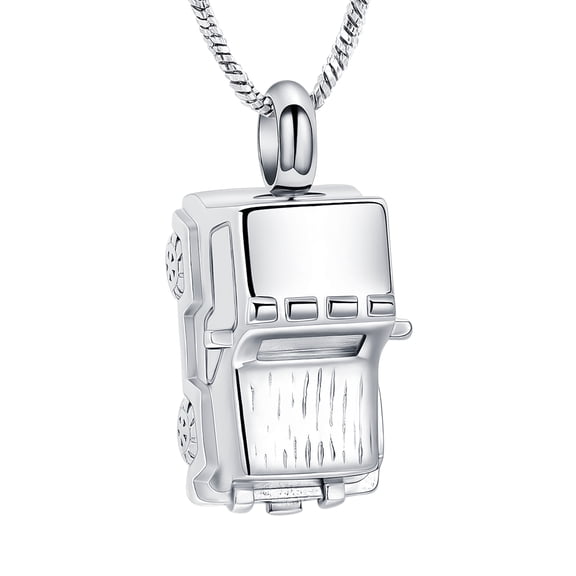 Car Urn Necklace Cremation Jewelry for Ashes Stainless Steel Off-Road Vehicle Memorial Pendant Loved Ones Ashes Holder