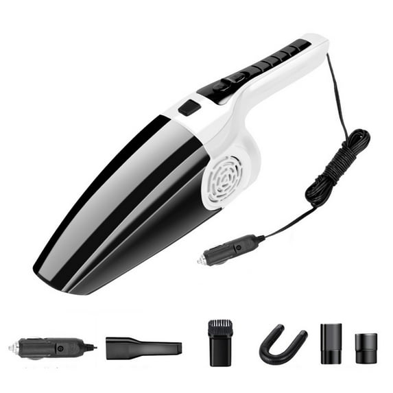 Car Vacuum Cleaner, 120W High-Power, Dry/Wet Dual Use, 5M Hose, Multi-Attachments, Strong Suction, Noise Reduction, 12V Lighter Plug, for Interior/Seat/Gap Cleaning