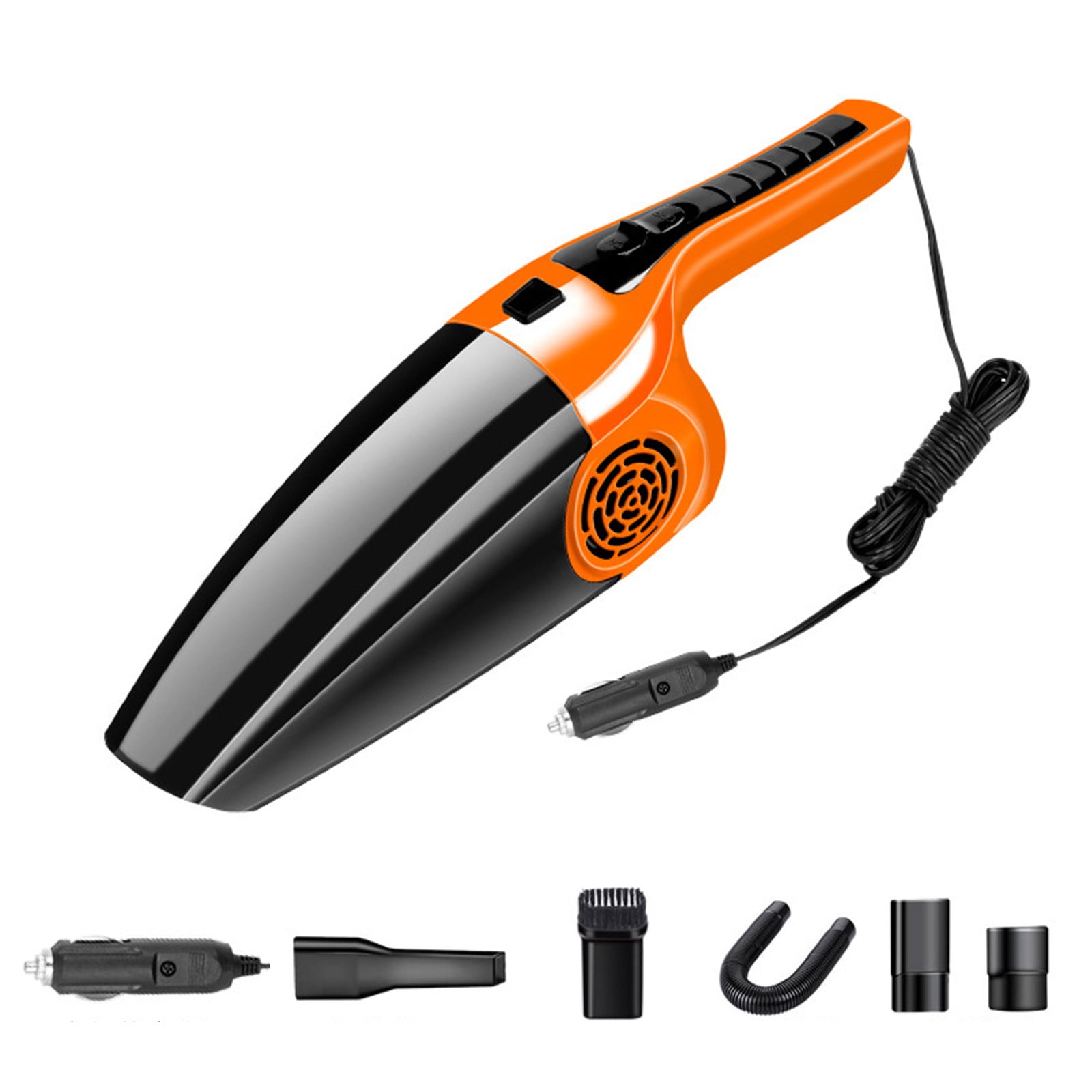 Car Vacuum Cleaner - 120W Powerful Dry Wet Dual Use, 5M Cord for Full Car Cleaning, 15.4 x 4.3 x 3.5in()