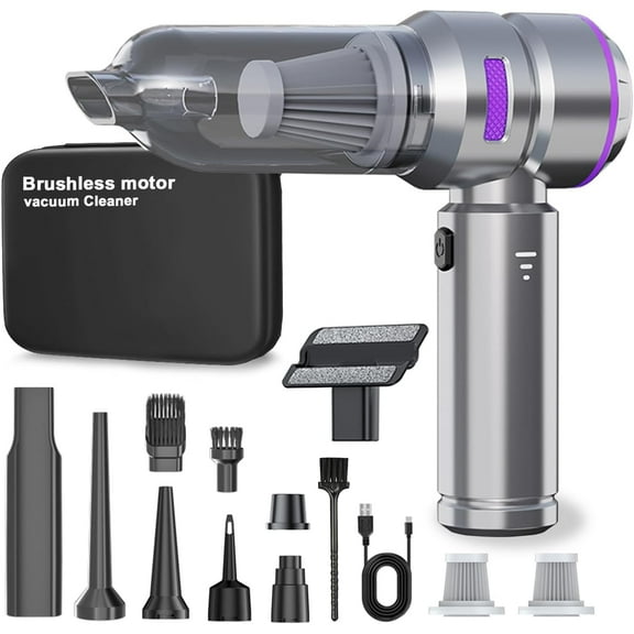 Car Vacuum Cleaner,22000PA High Power Mini Vacuum Cleaner,Rechargeable Handheld Vacuum,Portable Cordless Compressed Air Duster Air Blower for Car Home