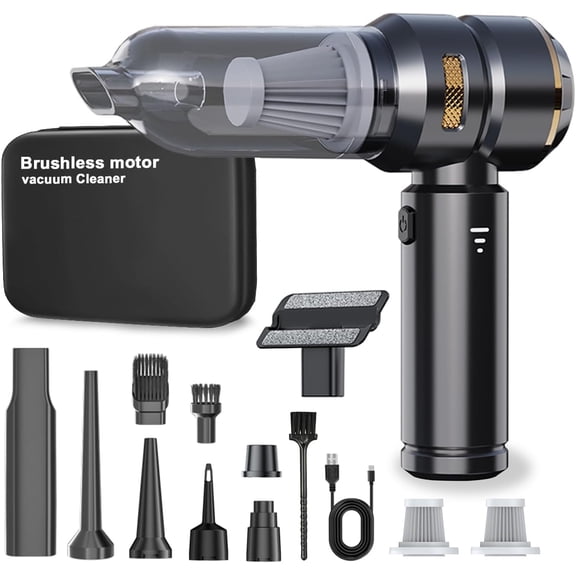 Car Vacuum Cleaner,22000PA High Power Mini Vacuum Cleaner,Rechargeable Handheld Vacuum,Portable Cordless Compressed Air Duster Air Blower for Car Home