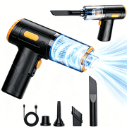 Car Vacuum Cleaner Cordless, 120W Handheld Vacuum & Air Duster with LED Light, 4000Pa Suction Mini Portable Vacuum Cleaner with Multi Nozzles for Car Home Office Pet Cleaning
