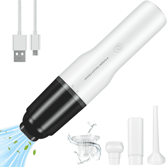 Car Vacuum Cleaner, Cordless 50W/12000PA Suction Power Portable Mini Vacuum, Type-C Charge, Handheld Vacuum for Car, Office Desk, Keyboards