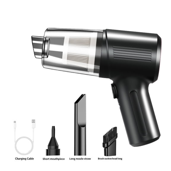 Car Vacuum Cleaner, Cordless Handheld Suction & Blower 2-in-1, 1 Pack Mini Black, High Power for Car Cleaning