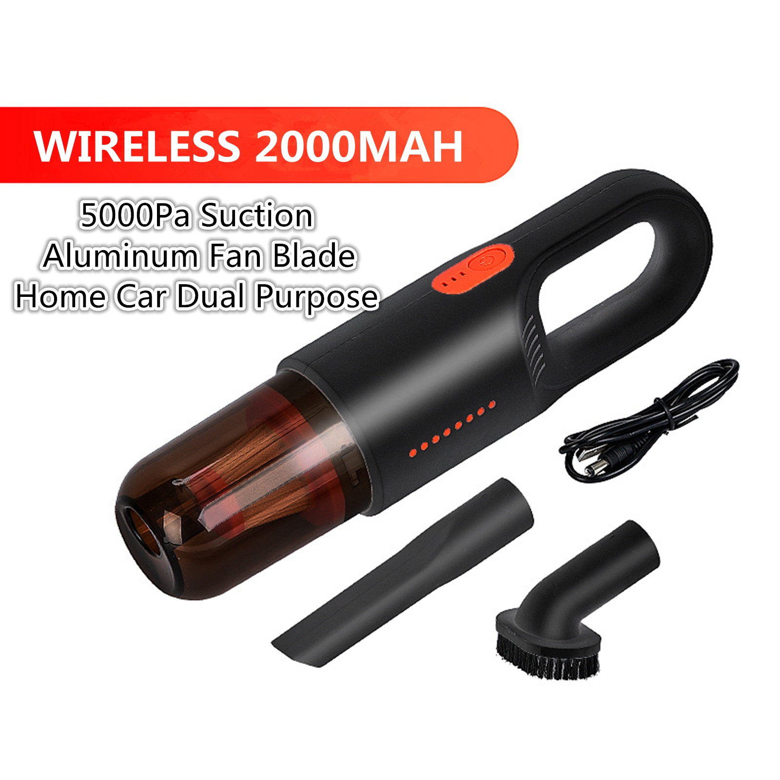 Cordless Handheld Car Vacuum Cleaner - 4000mAh, 120W, Portable, Rechargeable