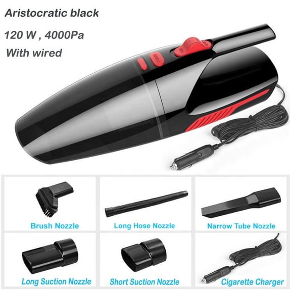 Car Vacuum Cleaner – High-Power Handheld Mini Vac with 12V Vehicle Power, Multi-Function Portable Auto Interior Cleaner