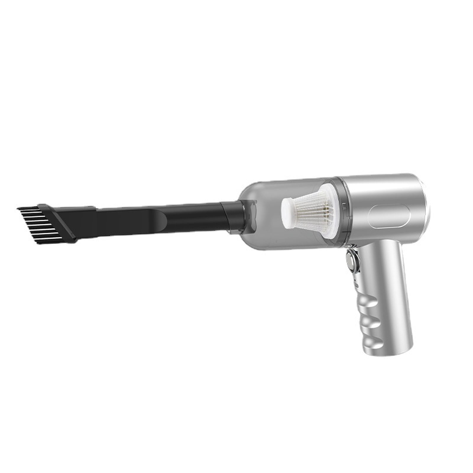 Car Vacuum Cleaner, High Power Mini Rechargeable Multi - function Blowing Suction Lighting Handheld, For Car Use - Blowing Suction Rechargeable 07 Silver