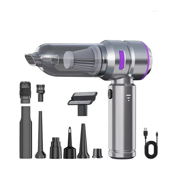 Car Vacuum Cleaner Motor Cleaning Machine Air Duster for Home silver