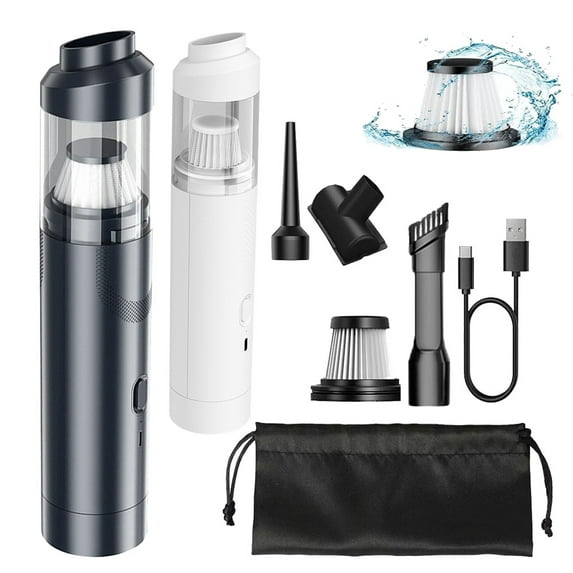 Car Vacuum Cleaner, Portable Cordless Handheld Vacuum, USB Fast Charge 3 in 1 Air Duster for Car Home Office and Pet Food