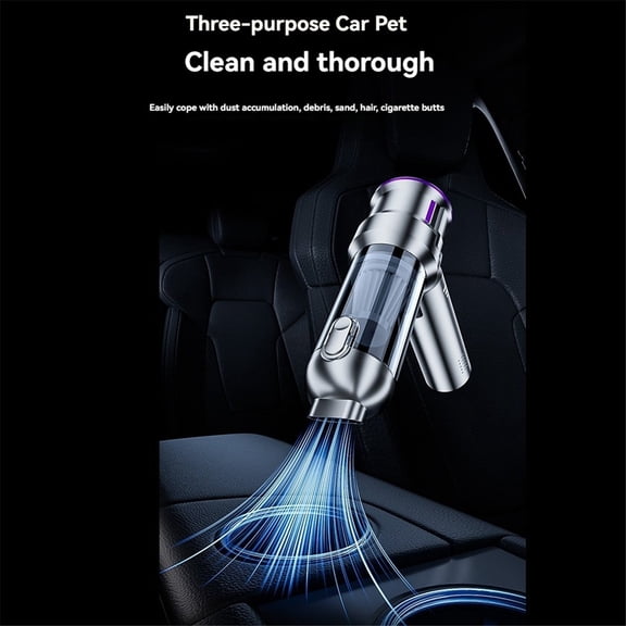Car Vacuum Cleaner Portable High Power Handheld Brushless Motor Cleaning Machine Air Duster for Home Appliance Black