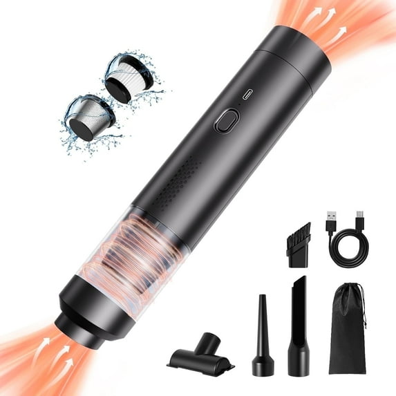 Cordless Handheld Vacuum Cleaner, 16000PA Strong Suction, Lightweight Portable for Car, Home, Office with Accessories