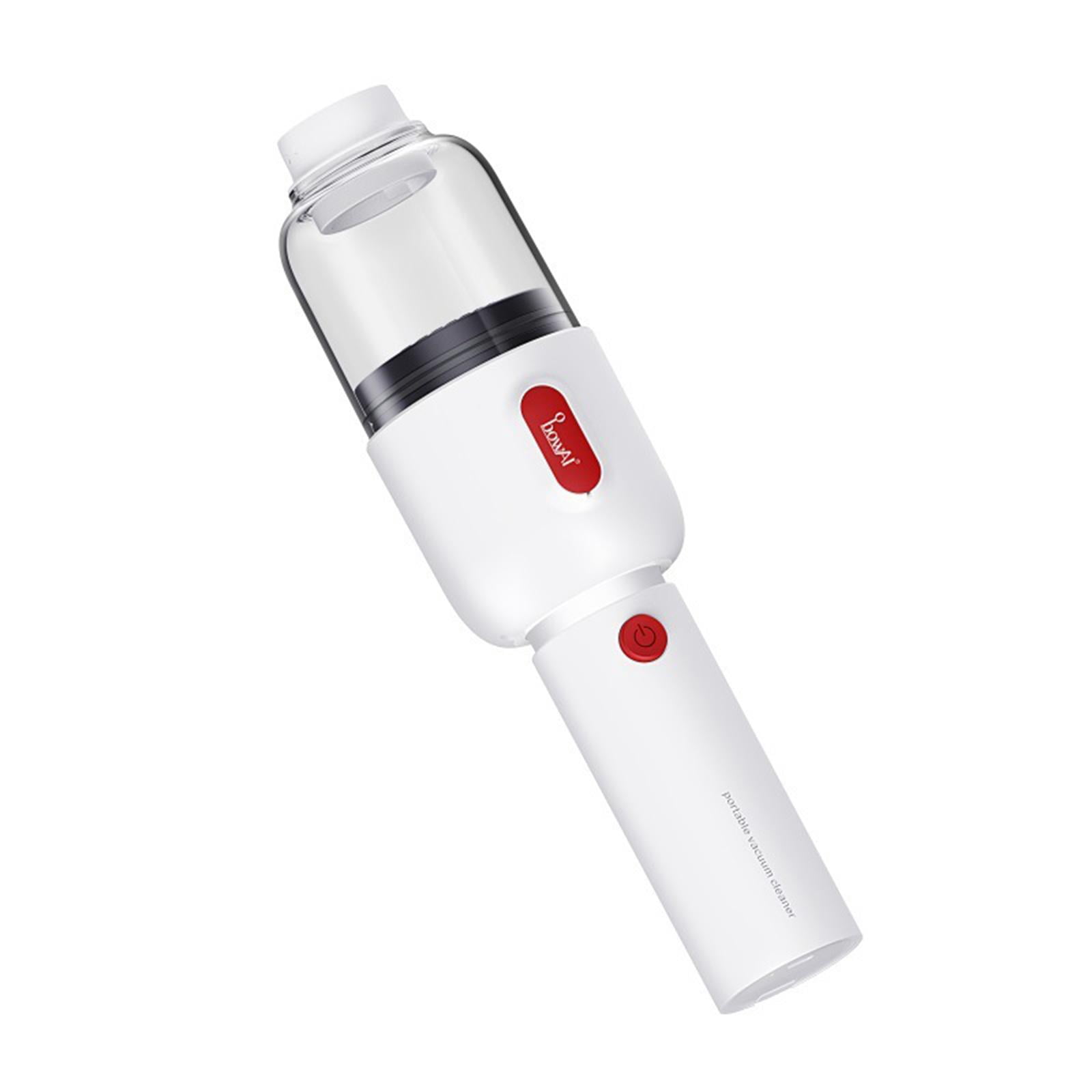 Car Vacuum Cleaner Rechargeable USB Handheld 3200PA Duster Powerful Suction Fast Charge High Power for Desktop , White