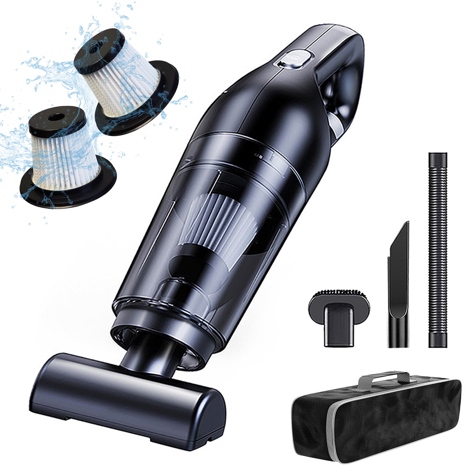 Car Vacuum Cleaner Wireless Handheld Vacuum Cleaner 10000Pa/120W Suction, Car Vacuum Cleaner High Power, Hand Vacuum Wet and Dry Cleaning Portable Vacuum Cleaner for Car Kit with Metal HEPA Filter