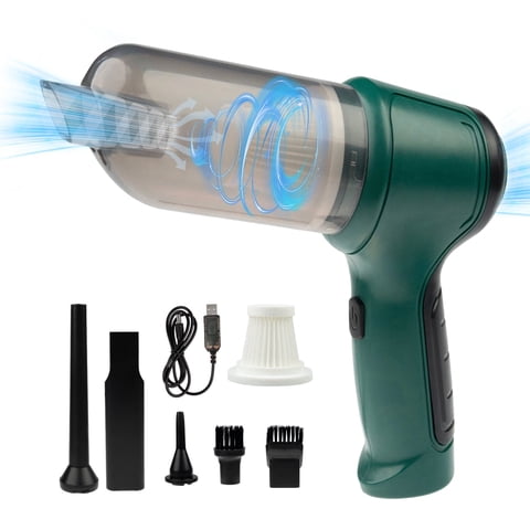 Car Vacuum Portable Cordless,24000pa Car Vacuum Cleaner High Power,Small Handheld Vacuum with Complete Accessory Kit for Cars,Pet Hair,Home & Office,Green