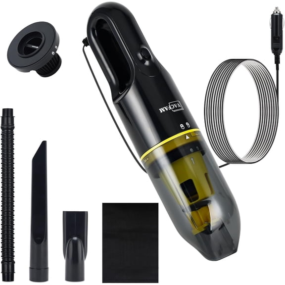 Car Vacuum,Portable Hand Vacuum Cleaner,Small Handheld Vacuum,Powerful Suction,13.5FT Cord,Handheld Dust Buster with Crevice Tool,Flex Hose,Storage Bag,Handy Vac for Interior Trunk Pet Hair