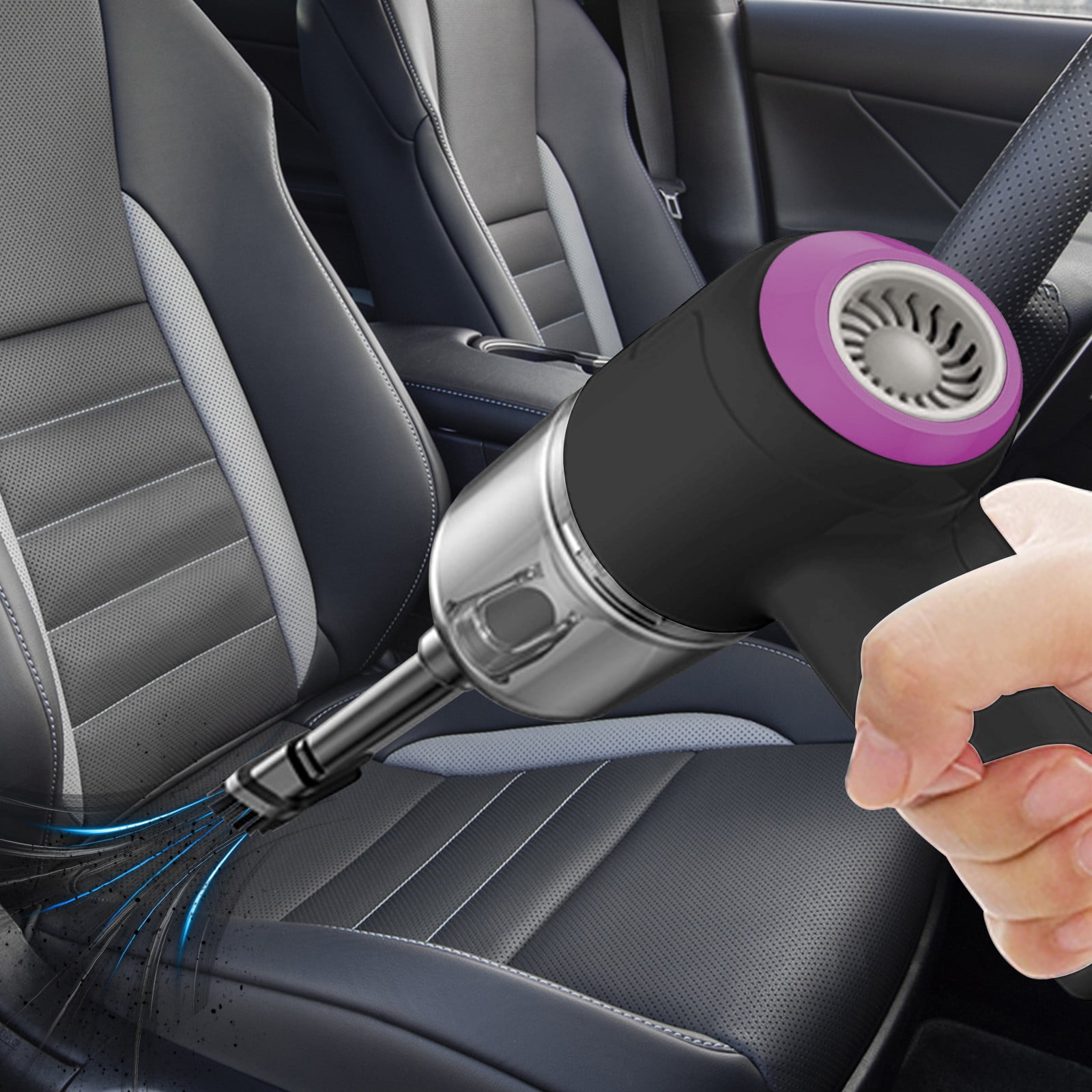 Car Vacuum With Powerful Suction, 2 In 1Hand Vacuum & Hand Blow Pump