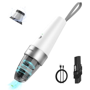 Car Vacuum, YANTU Car Vacuum Cleaner High Power 6000PA Mini Handheld Portable Corded Small Vacuum for Quick Car Cleaning, DC 8.4V Portable Auto Vacuum Cleaner for Wet Dry with 2in1 BrushWhite)
