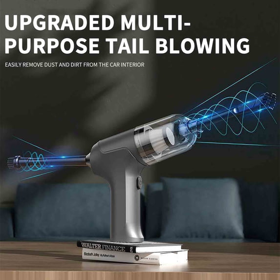 Car Vacuum and Blower - 7.1 x 6.3 x 2.4in Wireless, Blower Function & 60-Min Battery, for Car and Home Cleaning with 4 Attachments()