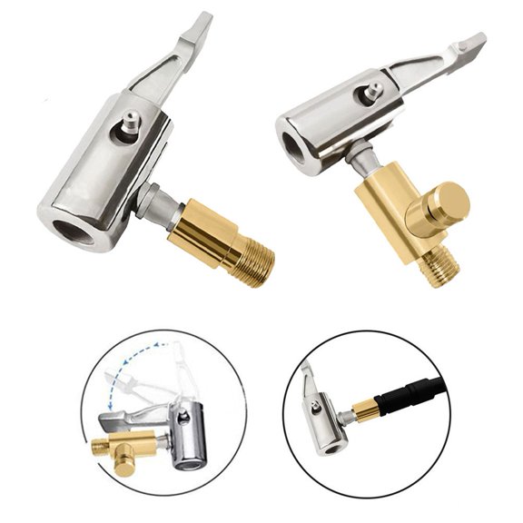 Car Valve Adapter Outdoor Activities 90 Degree Movement Copper Material