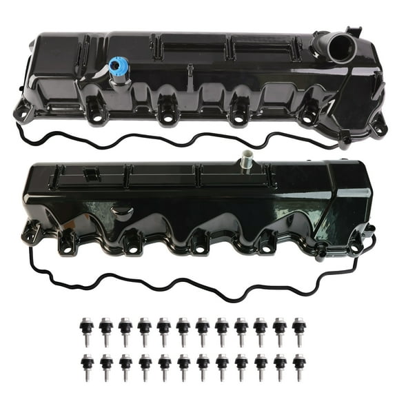 MITZONE Aluminum Valve Cover Left And Right Compatible with Dodge Ram 1500 Dakota Durango Jeep Commander Grand Cherokee Chrysler Aspen Ram 1500 4.7L V8 Flex Gas 2008-2013