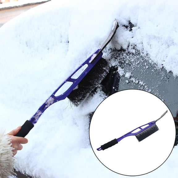 Car Vehicle 2-In-1 Snow Ice Scraper Snow Brush With Cotton-Sleeve Handle, 2-In-1 Multi-Functional Snow Removal And Ice Scrapping Tool, Designed For Winter Use To Clear Snow Ice