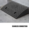 thumbnail image 1 of Car Vehicle Curbside Driveway Ramp- Heavy Duty Rubber Threshold Bridge Track Curb Ramp, For Loading Dock, Garage, Sidewalk, Truck, Scooter, Bike, Motorcycle, Wheelchair Mobility, 1 of 11