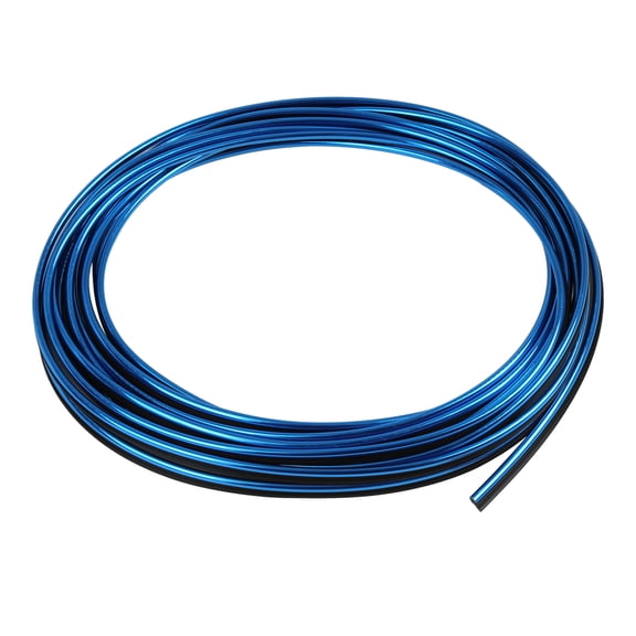 Car Vehicle Interior Trim Strip Gap Door Edge Line 5m 16.4ft Chrome Blue
