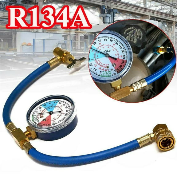 Car Vehicle R134A Air Conditioning Charging A/C R134A Hose Gas Gauge Kit Car Ac Hose Air Conditioner Gauge Valve