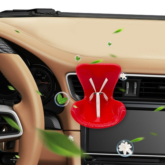 Car Vent Aromatherapy Diffuser with Decorative Holder, Portable Air Freshener for Vehicle Interior, Compact Automotive Accessory
