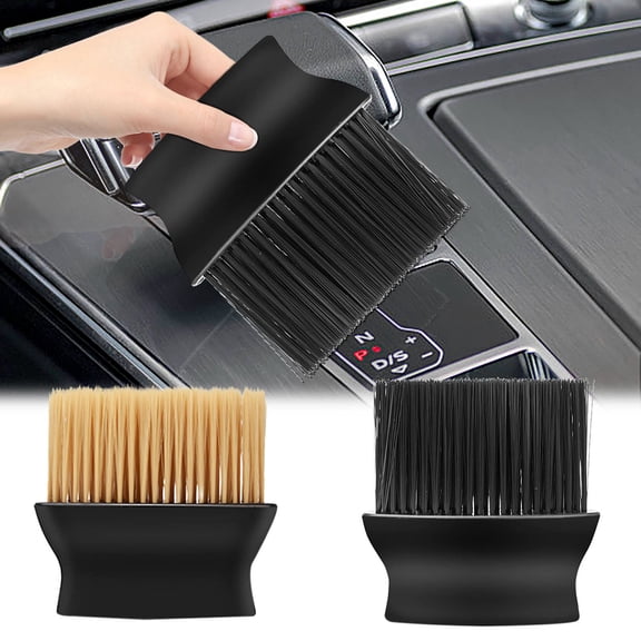 Car Vent Brush, Auto Interior Cleaner, Cleaning Tool, Flexible Handle Soft Bristles, for Vents Keyboards Blinds, Dirt Removal Accessory | Beige KTFgvq