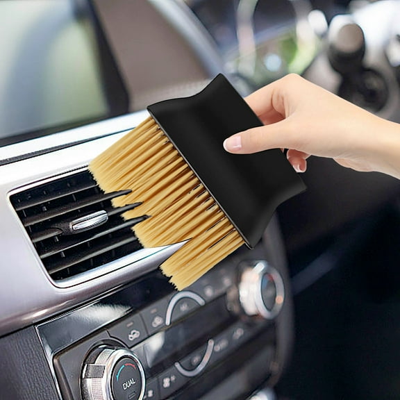 Car Vent Cleaning Brush, Soft Bristle Detail Brush, for Air Vents, Dashboard, Buttons, Interior Dust Removal, Compact, Ergonomic Handle, Multi-Purpose Cleaning Tool, 1-Piece