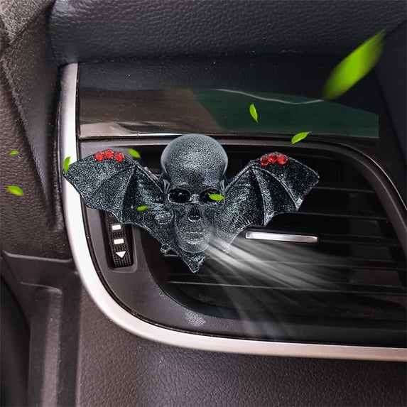 Car Vent Clip Air Freshener — 5.1in x 3.9in x 1.6in, 2 Pcs Skull Decoration with Aroma Pads, Easy Install for Auto Interior()
