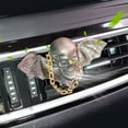 thumbnail image 1 of Car Vent Clip Air Freshener — 5.1in x 3.9in x 1.6in, 2 Pcs Skull Decoration with Aroma Pads, Easy Install for Auto Interior(), 1 of 6