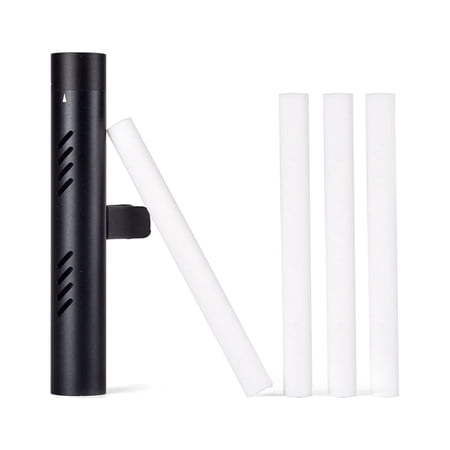 Car Vent Clip Essential Oil Diffuser Freshener with 4 Fragrance Refill Sticks - Black