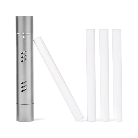 Car Vent Clip Essential Oil Diffuser Air Freshener with 4 Refill Sticks, Silver