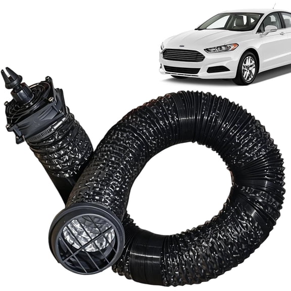 Car Vent Duct Fan Foldable Air Hose Retractable Cooling Tube System | Vehicle Airflow Booster for Camping Heat Relief with Straight Through Fast Install Design(9.8ft)Q