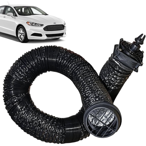Car Vent Duct Fan with Foldable & Retractable Cooling Hose, Fast Install Vehicle Airflow Booster for Camping, Heat Relief, SUV & RV(RL 3M 1 PC)