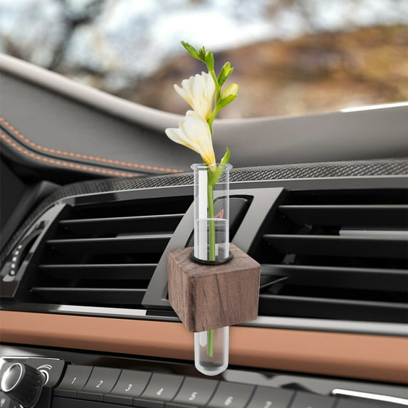 Car Vent Flower Vase - Unique Vent-Mounted Floral Display, Easy Install Car Decor, Durable Car Accessory, Customizable Interior Decor for Fresh or Artificial Flowers