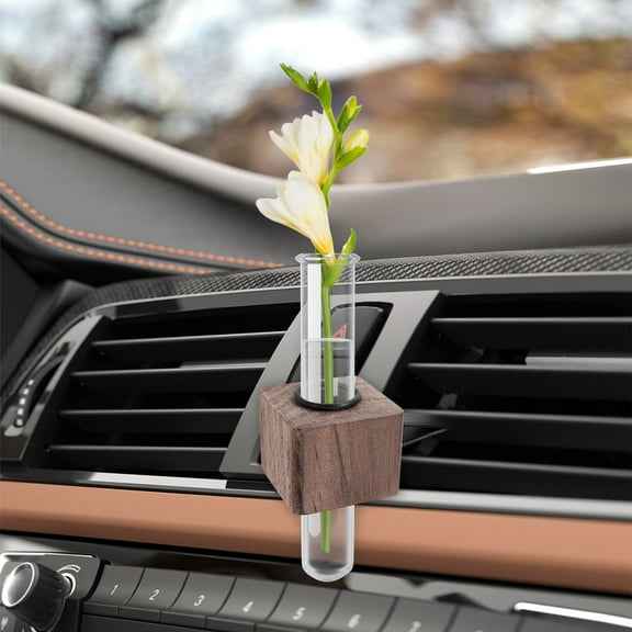 Car Vent Flower Vase - Unique Vent-Mounted Floral Display, Easy Install Car Decor, Durable Car Accessory, Customizable Interior Decor for Fresh or Artificial Flowers
