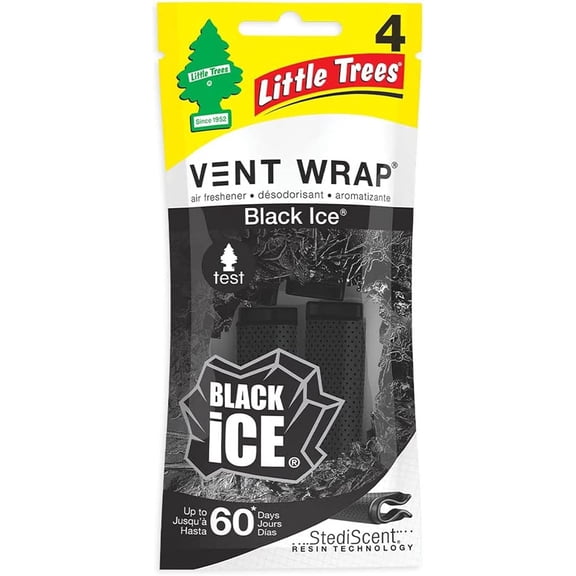 Car | Vent Wrap Provides Long Lasting Scent, Invisibly Fresh | 16 s | Black Ice