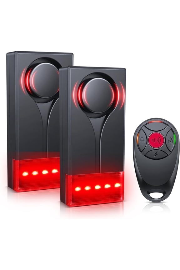 108dB Anti-Theft Alarm Wireless Vibration Alarm with Remote Control Door and Window Alarm Car Alarm Security System