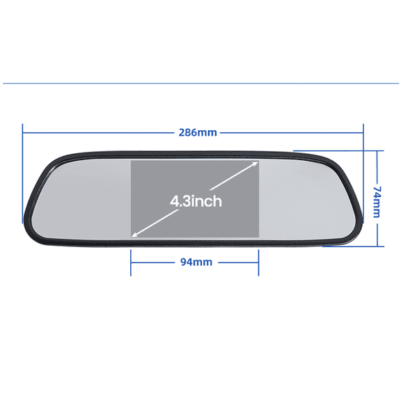 Car Video Parking Monitor Car Rearview Camera 4.3 Inch TFT LCD Car Rearview Mirror Monitor Reverse Image 12v-24v