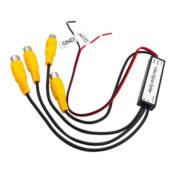 Car Video Signal Distributor 1 to 3 Car Channel Video Signal Splitter Enduring