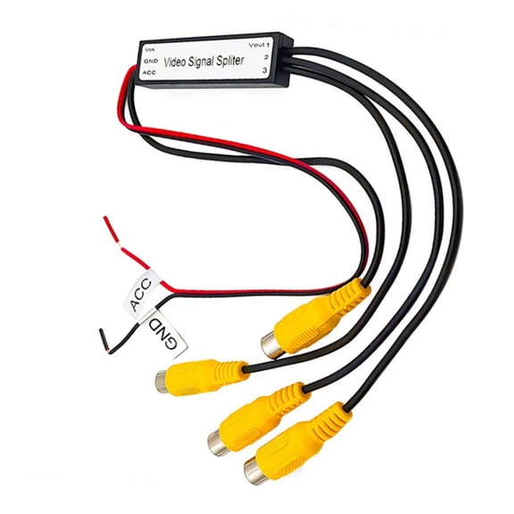 Car Video Signals Distributor Splitter 1 to 3 Car Channel Video Signals Boosters and Splitter Enduring