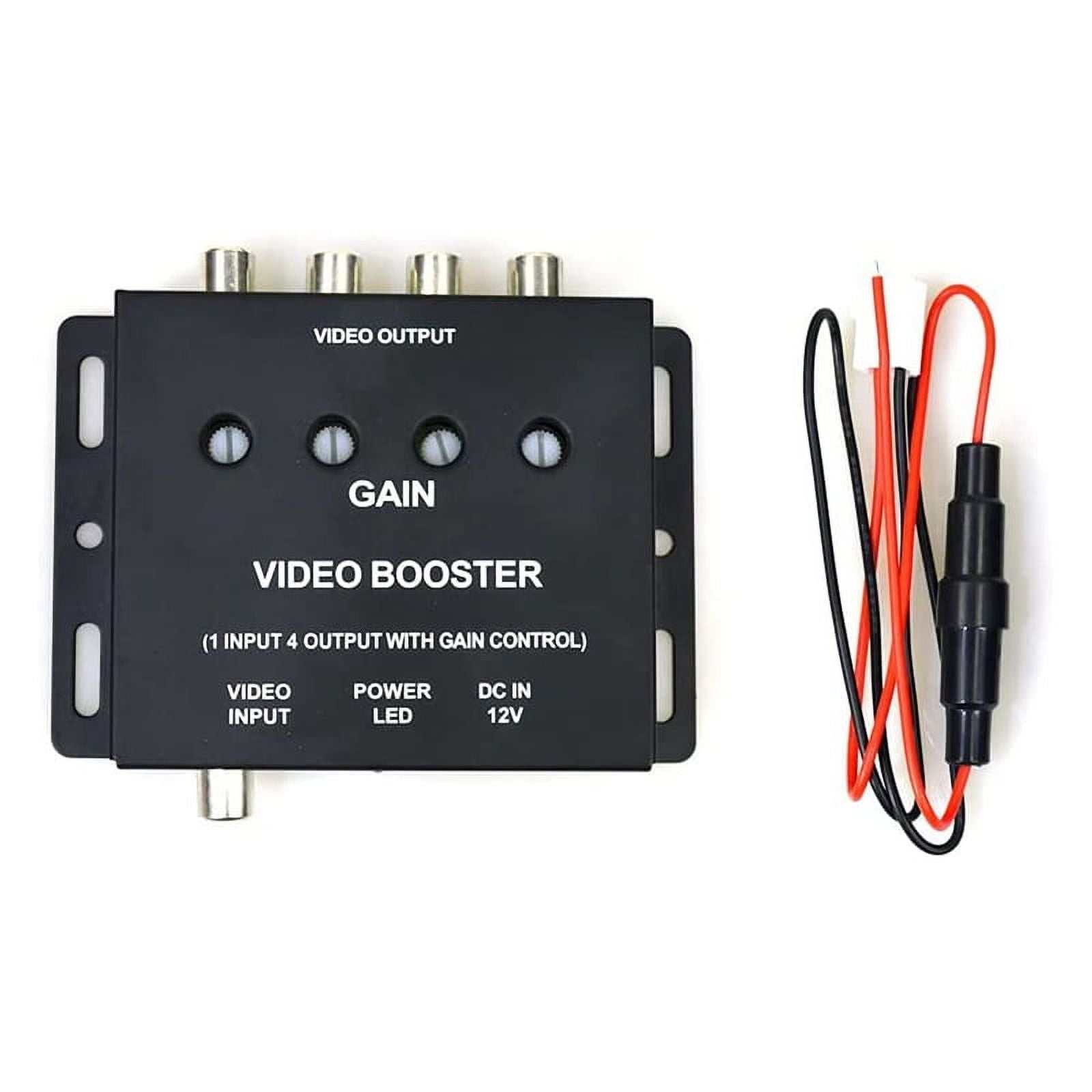 Car Video Splitter to AV Signal Booster Amplifier Splitter for